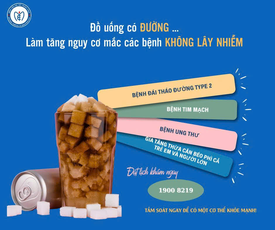 Sử dụng đồ uống có đường làm tăng nguy cơ mắc bệnh thừa cân béo phì, đái tháo đường
