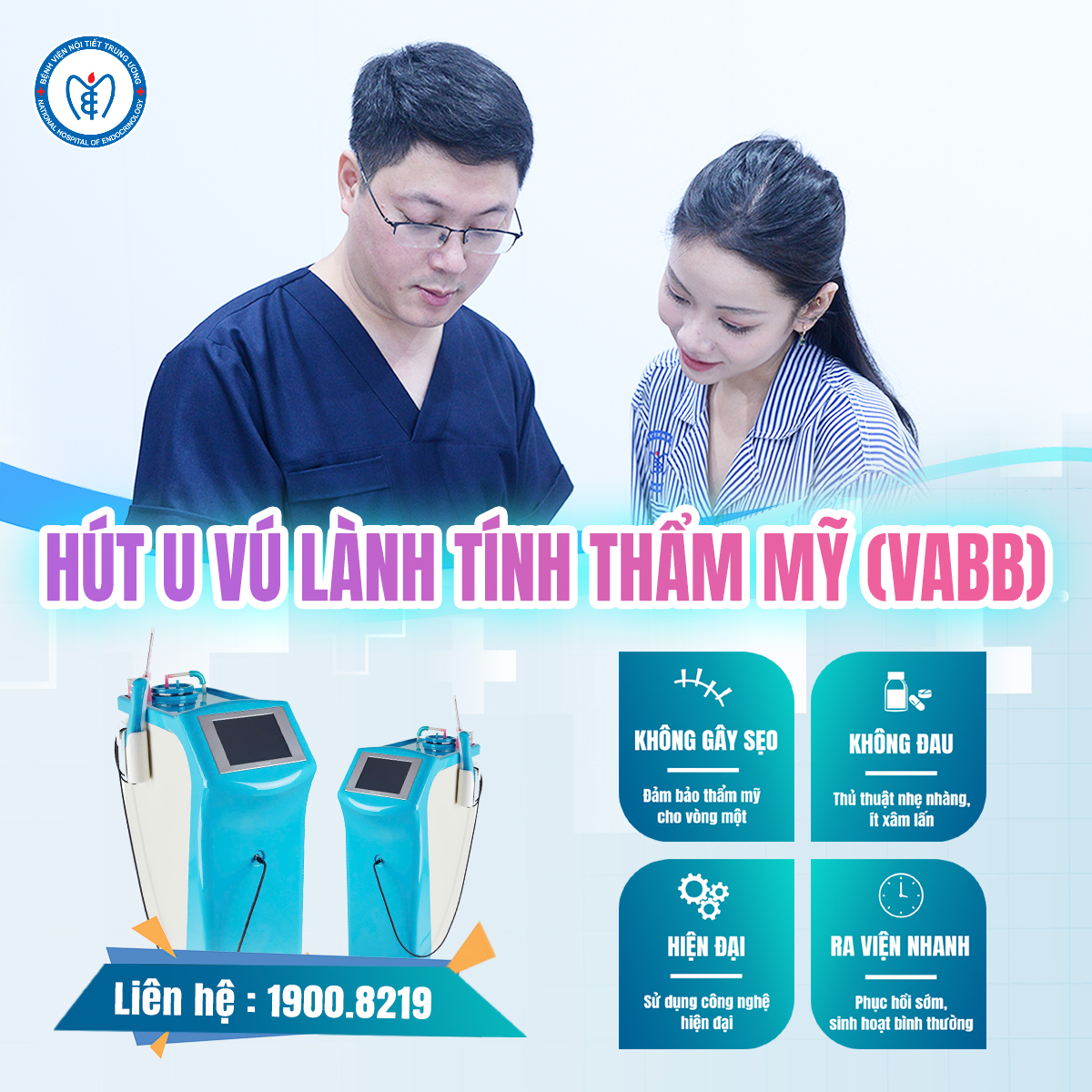 Điều trị và sinh thiết u tuyến vú có hỗ trợ hút chân không tại Bệnh viện Nội tiết Trung ương