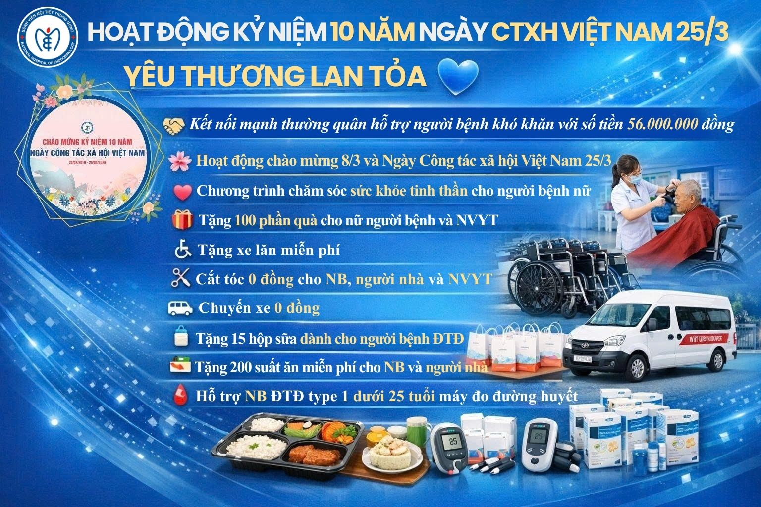 Hoạt động kỷ niệm 10 năm Ngày công tác xã hội Việt Nam (25/3) – yêu thương lan tỏa