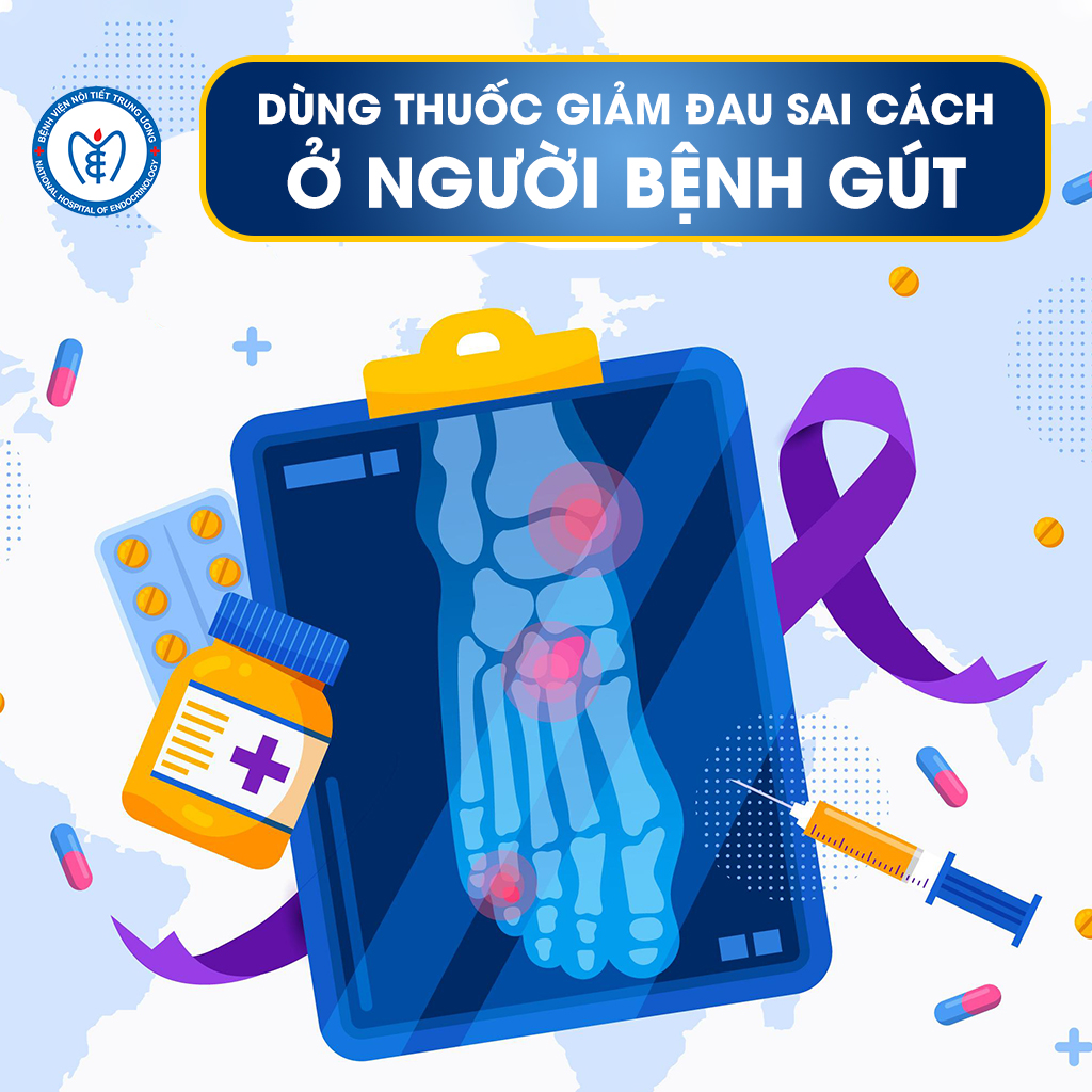 Dùng thuốc giảm đau sai cách ở bệnh nhân Gút