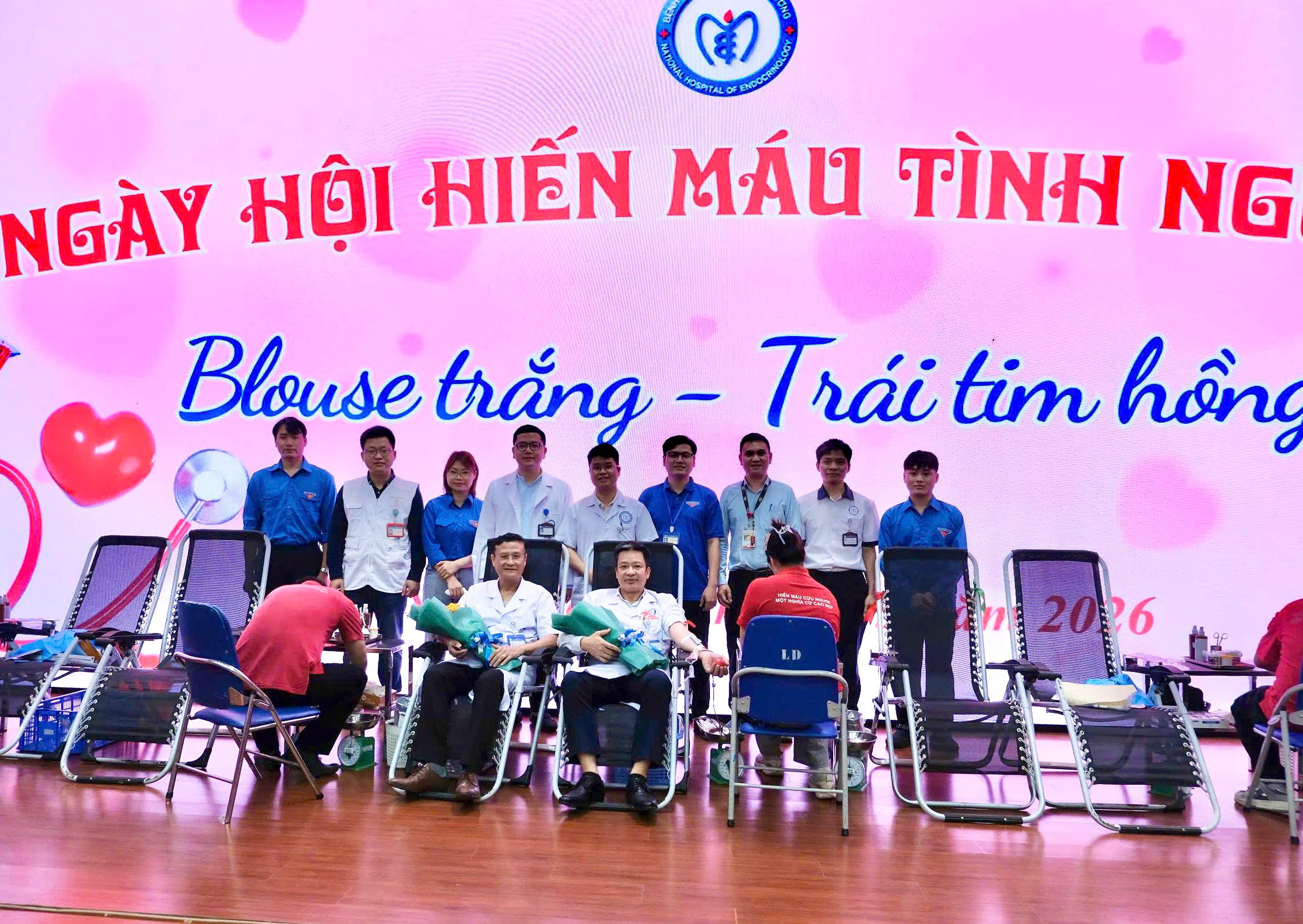 Ngày hội hiến máu tình nguyện “Blouse trắng – trái tim hồng” Bệnh viện Nội tiết Trung ương năm 2026: Lan tỏa yêu thương – Kết nối sự sống