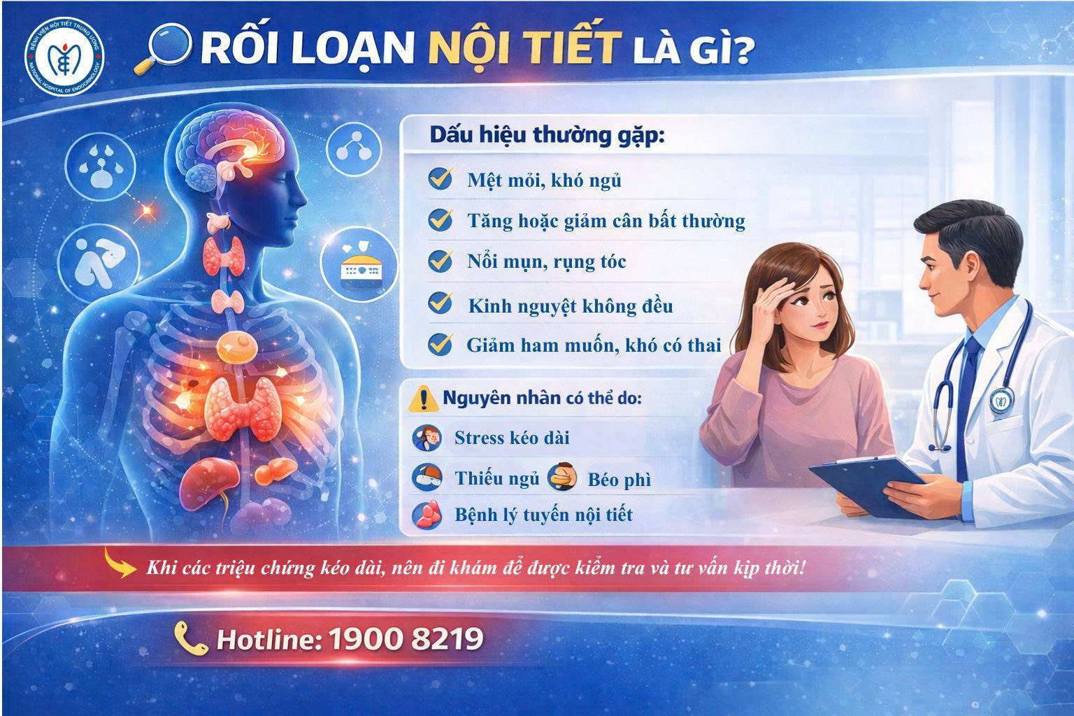Rối loạn nội tiết là gì? Dấu hiệu nhận biết và khi nào cần đi khám