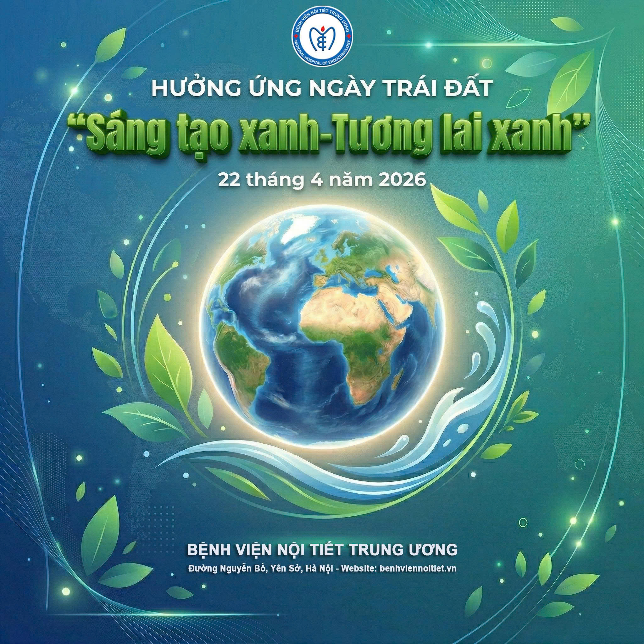 Hưởng ứng Ngày Trái Đất 2026: Bệnh viện Nội tiết Trung ương lan tỏa thông điệp  -“Xanh – Sạch – An toàn”