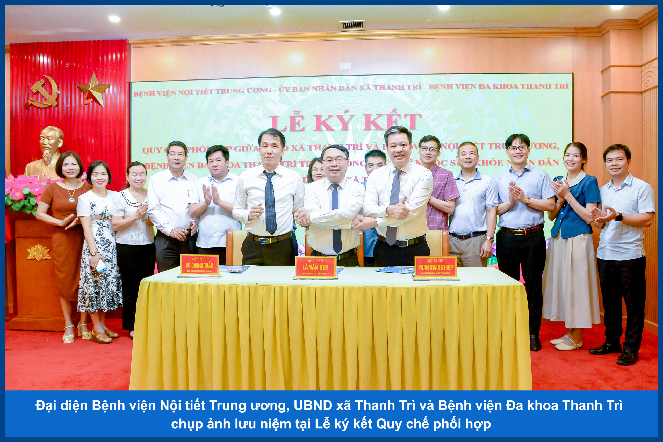 Bệnh viện Nội tiết Trung ương và UBND xã Thanh Trì ký kết Quy chế phối hợp chăm sóc sức khỏe Nhân dân