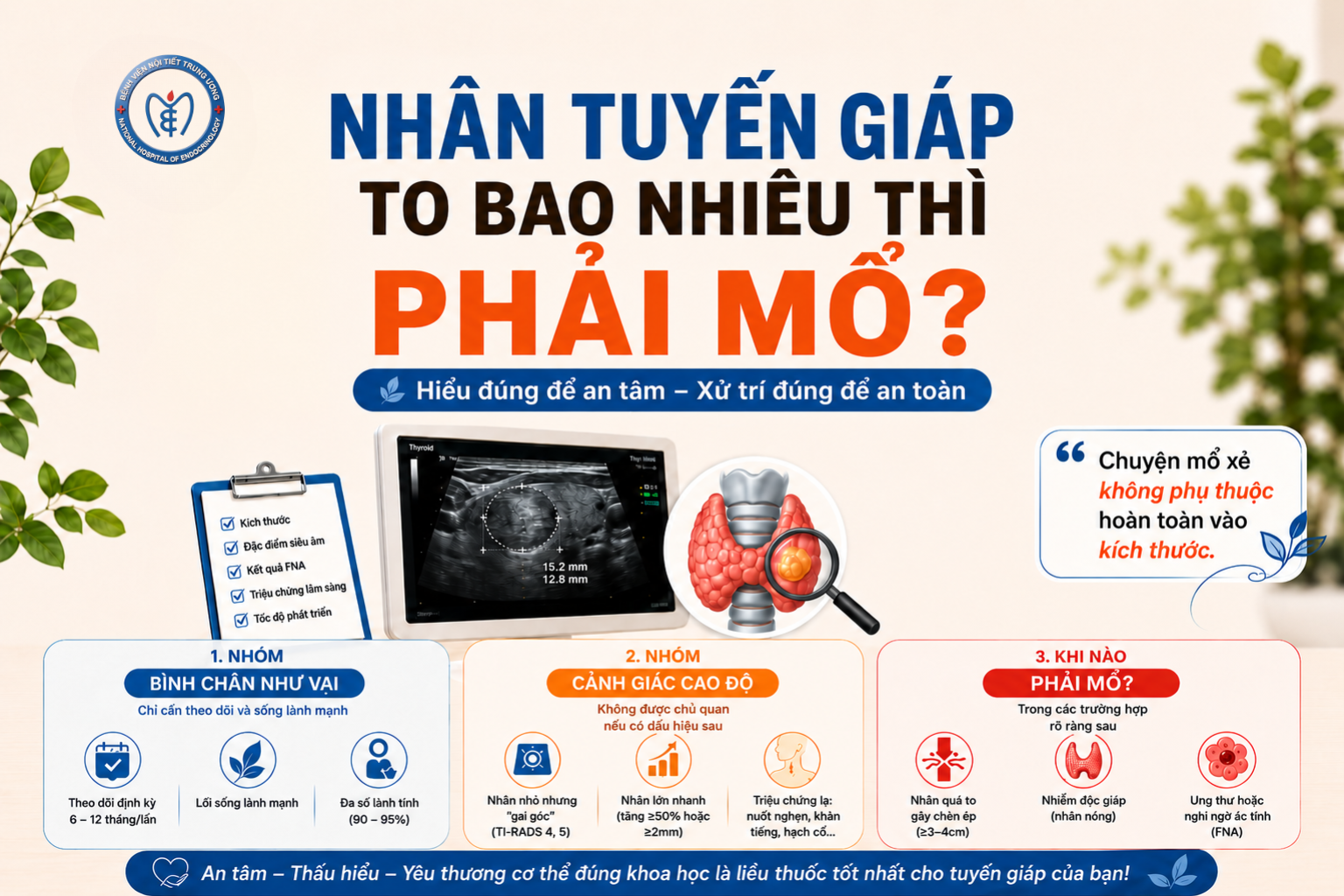 Nhân tuyến giáp to bao nhiêu thì phải mổ?