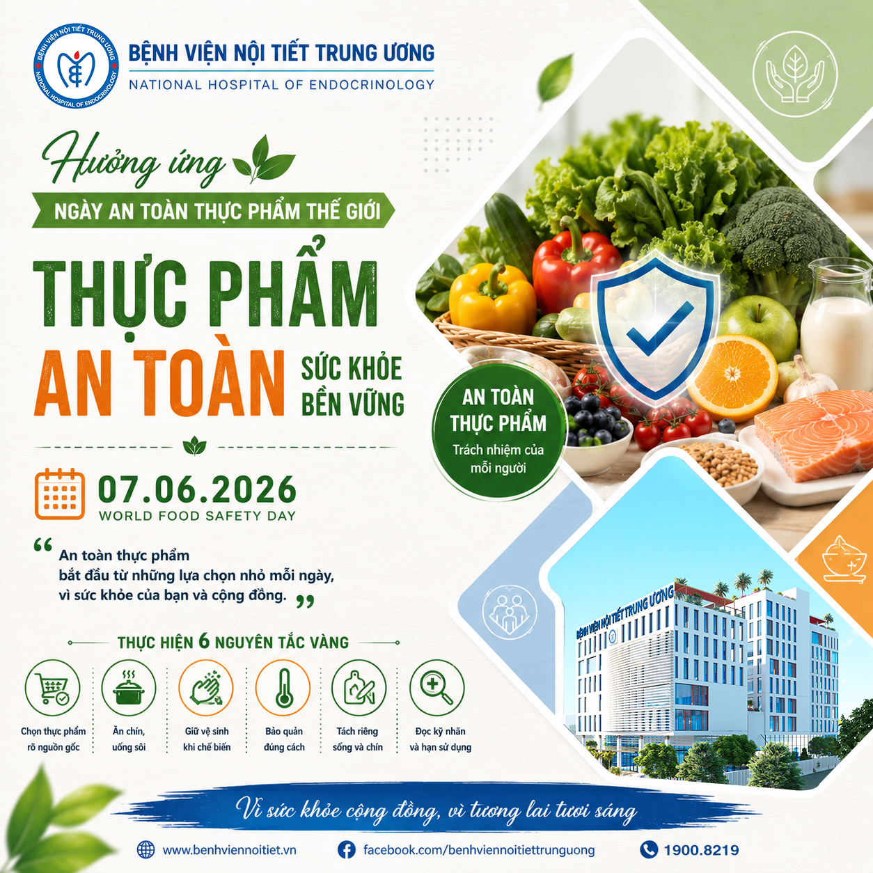Thực phẩm an toàn – Lá chắn bảo vệ sức khỏe người bệnh Nội Tiết