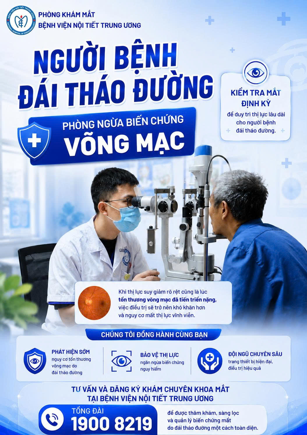 Kiểm tra mắt định kỳ để duy trì thị lực lâu dài cho người bệnh đái tháo đường